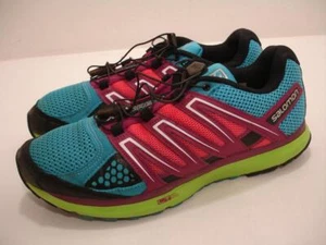 Women's 9 M Salomon City Trail X-Scream Trail Running Hiking Shoes Slip-On Blue - Picture 1 of 12