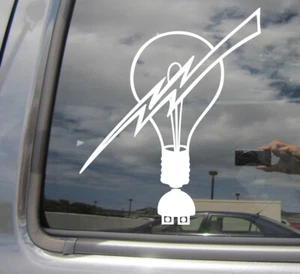 Light Bulb Lightning Bolt Electrician - Car Window Vinyl Decal Sticker 10159 - Picture 1 of 2