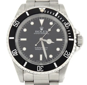 Reloj Rolex Submariner 14060 para hombre de acero inoxidable sin fecha sub esfera negra bisel - Imagen 1 de 4