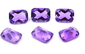 Lab Created Amethyst Cushion Cut Lot Loose Gemstone 10X14 MM For Jewelry P-2916 - Picture 1 of 7