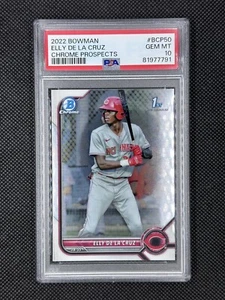 ELLY DE LA CRUZ Bowman 1st Chrome Prospects Rookie Card RC GEM MINT PSA 10 - Imagen 1 de 2