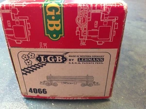 LGB 4066 Spur G Blockwagen mit Holzladung - Made in West Germany - roter Karton dabei - Bild 1 von 11