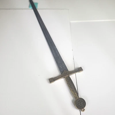 31in Broadsword Knights Sword Blade Brass Decorative Handle round pommel - Image 1 of 4