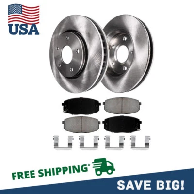 Frenos de disco delanteros para Kia Soul 2014 2015 2016 rotores de rotor y almohadilla de cerámica Foto 1 de 4