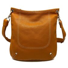 Auth LONGCHAMP - Orange Leather Shoulder Bag