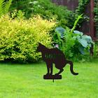 Prohibition Pooping Cat Sign with Stake Keep Your Cat Off Grass Sign Cat Yard