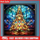 5D DIY Full Round Drill Diamond Painting Christmas Tree Stained Glass Kit30x30cm
