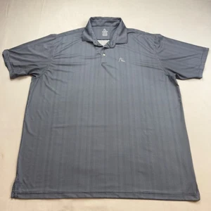 RHOBACK Mens XXXL Blue Houndstooth Polo Shirt Short Sleeve Performance Golf FLAW - Picture 1 of 7