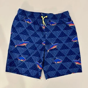 Sharks Husky XL Boys Board Shorts Swim Trunks Blue Shark Surf Lined - Picture 1 of 8