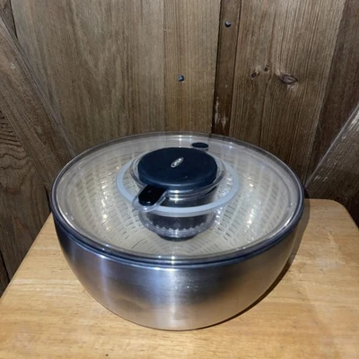 OXO Stainless Steel Salad / Vegetable Spinner Rubber Bottom - Image 1 of 4