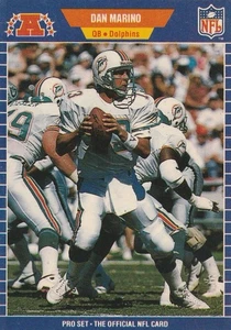 🏈 1989 Pro Set #220 Dan Marino Miami Dolphins ⚡ Heavily Played HOF 🐬 - Picture 1 of 2