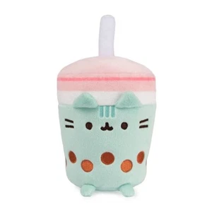 Pusheen The Cat Sips Boba Tea Plush 19cm Licensed by Gund - Picture 1 of 3