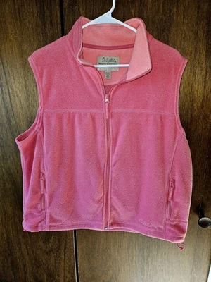 Cabelas Pink Fleece Sleeveless Vest Full Zip Women's 2X Plus Size - Image 1 of 4