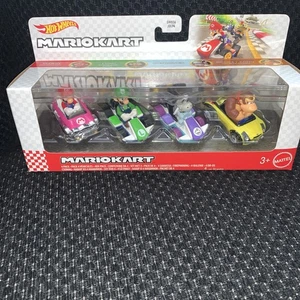 Hot Wheels Mario Kart 4-Pack Diecast Cars Collectible Character Set! Nagelneu - Bild 1 von 4