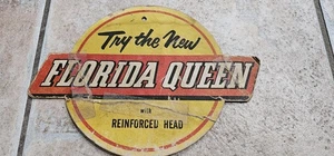 Raro cartel publicitario de tabaco para abanico de cigarros Florida Queen - Imagen 1 de 3