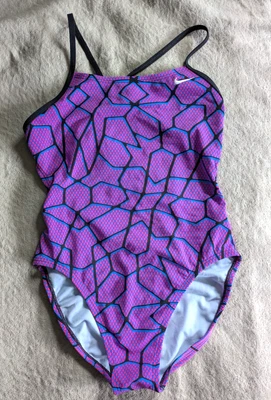 NIKE One Piece Swimsuit Womens 6 / 32 Blue Pink Black Swim Suit - Image 1 of 4