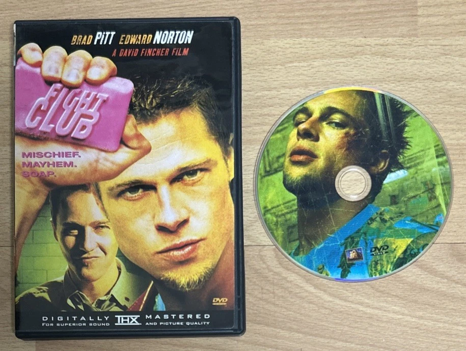 Fight Club DVD Brad Pitt Edward Norton Helen Bonham Carter Meat Loaf Aday Jared - Image 1 of 4