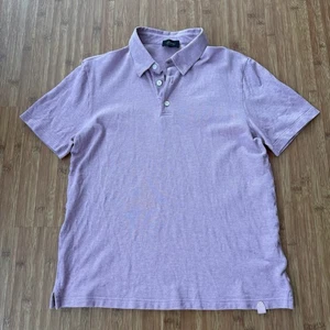 Brioni Poloshirt Herren Medium (38 Zoll Brustumfang) 100 % Baumwolle Lavendel Strick Hergestellt in Italien - Bild 1 von 16