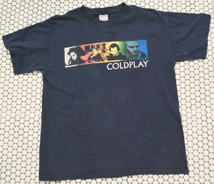 2005 Coldplay Twisted Logic Konzert Tour T-Shirt Medium 2-seitig blau Vintage - Bild 1 von 6