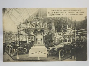 RARA Antigua Postal Francesa PANHARD LEVASSOR 1910 Grand Palais Car Show, París - Imagen 1 de 5