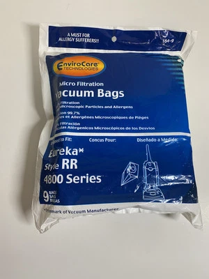 EnviroCare Technologies Vacuum Bags for Eureka Style RR 4800 Series 9 Bags 164-9 - Image 1 of 4