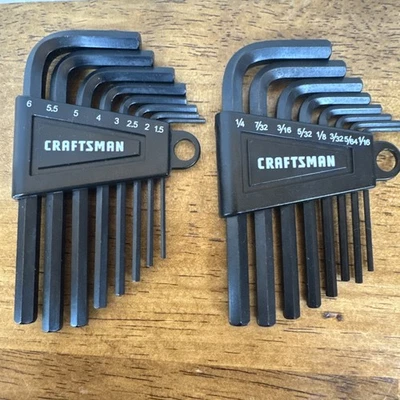 Craftsman 16pc SAE and Metric Allen / Hex key wrench sets - Image 1 of 3