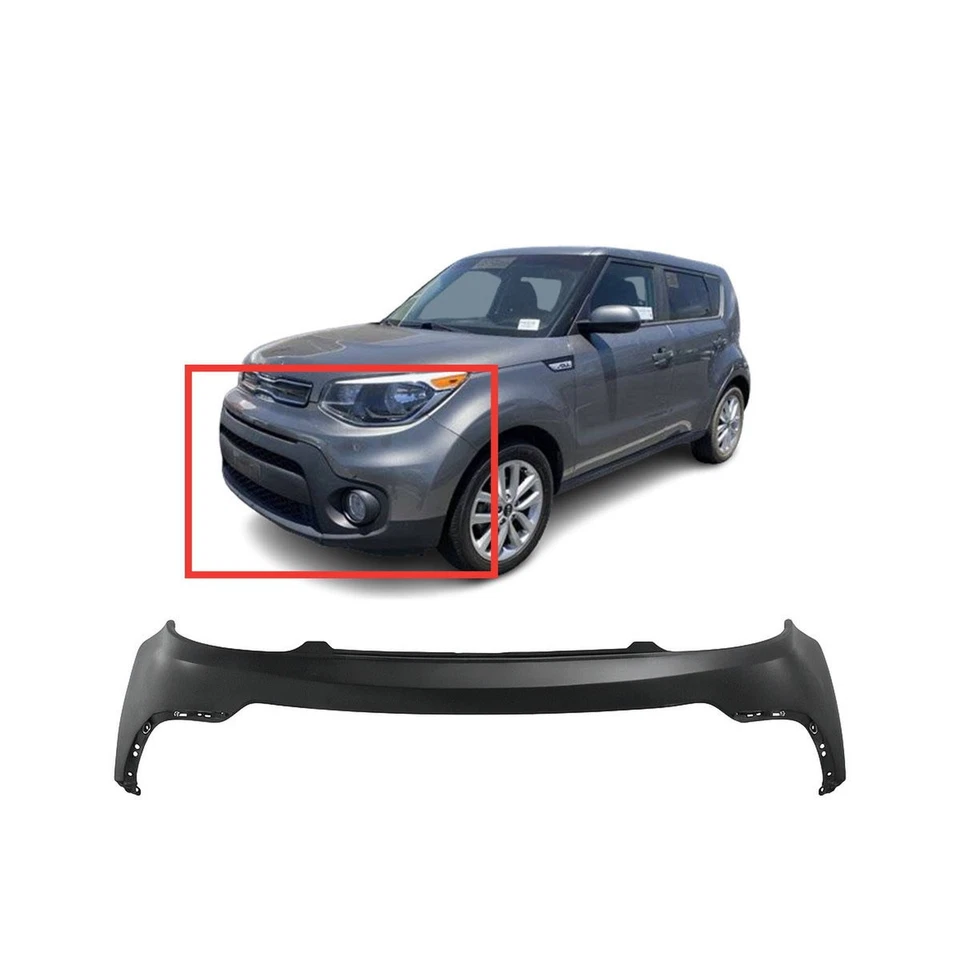 Front Upper Bumper Cover for 2017-2019 Kia Soul Base EX LX 86511B2500 KI1014102 - Image 1 of 4