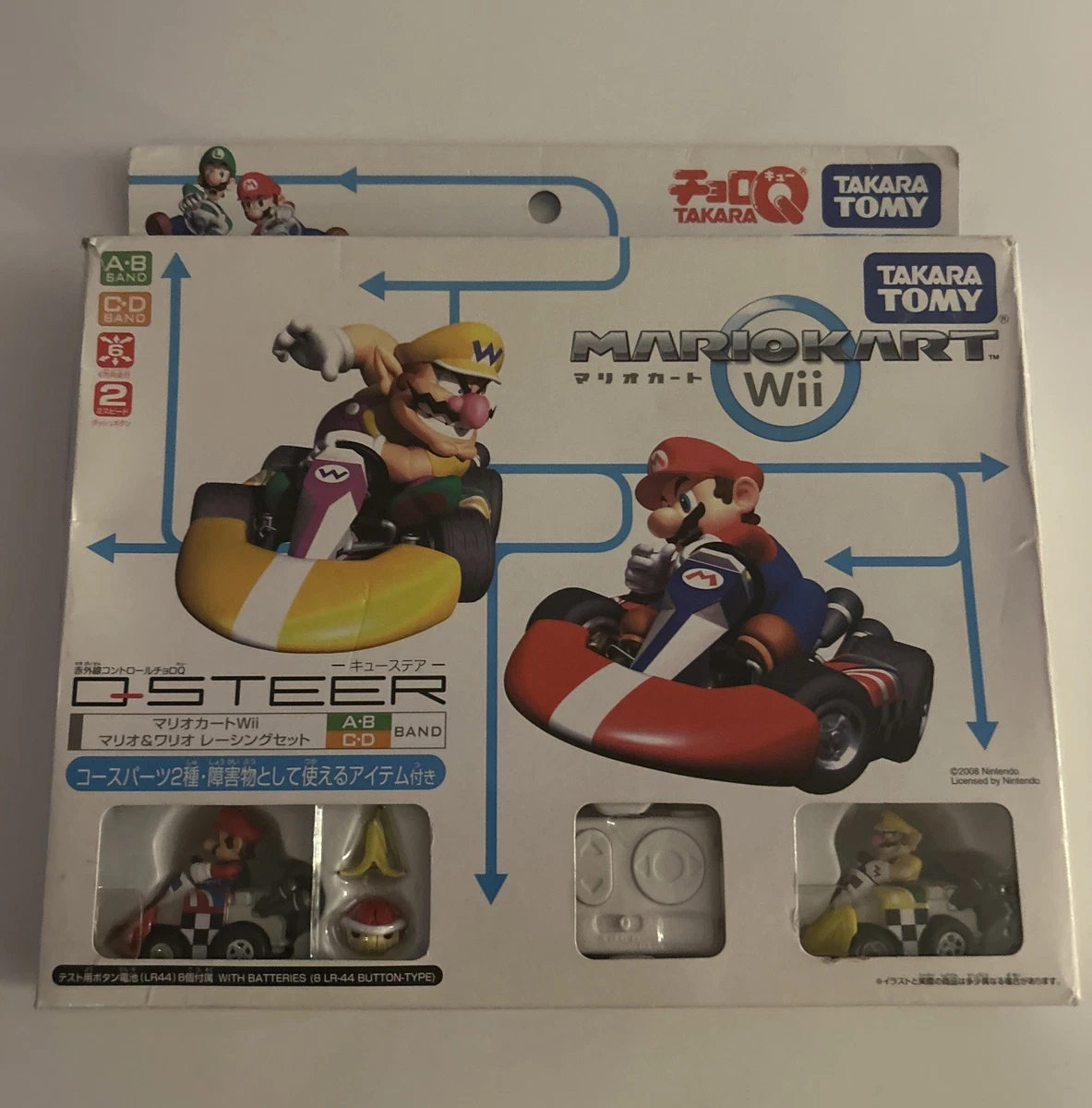⭐ Mario Kart Wii Choro Q / Q Steer R/C Takara Tomi Wario And