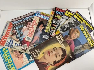Lot 10 Crime Detective Magazine Confidential Startling Master Inside 1950-1980 - Picture 1 of 8