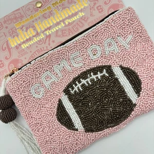 Neu mit Etikett Wandering Moon Perlen Spieltag Fußball Sport Reise Reißverschluss Beutel Tasche Handtasche - Bild 1 von 6