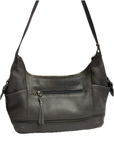 The Sak Hobo Shoulder Bag Genuine Leather Dk gray - Picture 1 of 20
