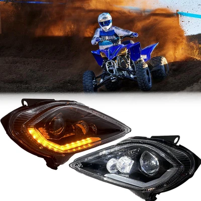 For Yamaha YFZ 450 Raptor 350 700 700R 2006-2023 LED Headlights DRL Turn Signal - Image 1 of 4