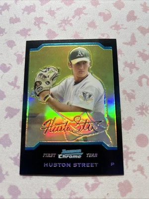 Tarjeta de primer año Bowman 2004 cromada de béisbol Huston Street - SD0704 Foto 1 de 2
