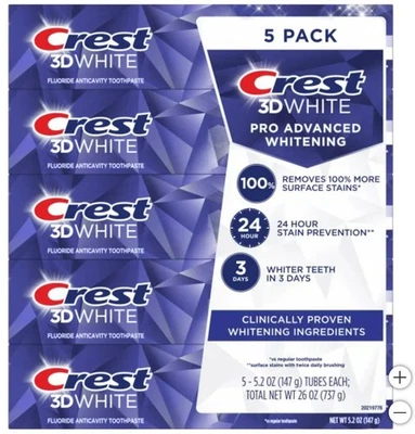 Crest 3D White Advanced Pro advance Whitening 5-pack - Image 1 of 4