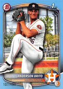 Anderson Brito 2025 Houston Astros Bowman Blue #BP-98 /499 - Picture 1 of 2