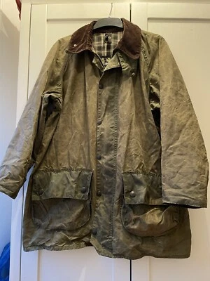 BARBOUR Mens Gamefair Olive Wax Jacket size | Grelly UK