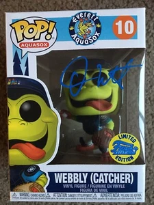 Funko Pop Webbly Catcher Funko Field Exclusive Everett Aquasox Signed Dan Wilson - Picture 1 of 6