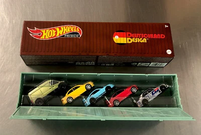 HOT WHEELS DEUTSCHLAND DESIGN SHIPPING CONTAINER BIN SEALED SET OF 5 - Image 1 of 4