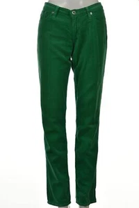 AG Adriano Goldschmied Stevie Womens Pants Size 27 Green Corduroy Slacks - Picture 1 of 5