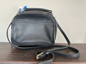 Vintage Coach Classic Lunch Box Top Handle Schwarz Leder Schultertasche 9991 - Bild 1 von 14
