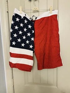 Hurley Board Shorts Men's 33 USA united States Olympic Team Swim Logo - Picture 1 of 3