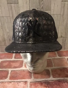 New York Yankees Hat New Era 9Fifty Snapback Alligator Print Copper Black OSFM - Picture 1 of 7