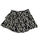 Bethany Mota Juniors Size S Black Bohemian Layered Ruffled Skirt Feather Rayon