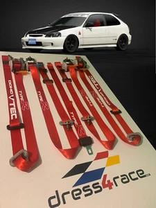 Cinturones seguridad JDM legends Para Honda Civic EK TypeR Spoon Mugen Seatbelt - Imagen 1 de 2