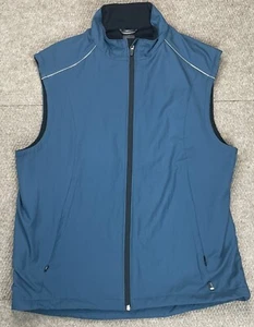 REI Men's Lined Blue Full Zip Vest Size Large - Picture 1 of 11