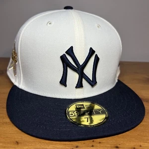 New Era New York Yankees 59Fifty Cream Blue 1960 All Star Game Cap Hat Sz 7 3/4 - Picture 1 of 11