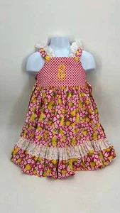 Ricrac and Ruffles Girls Flowers and Diamonds Dress With E Mono, Size 6 - Picture 1 of 2