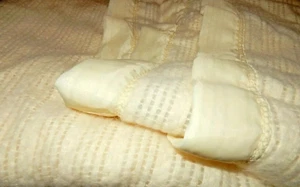 LN !WOW! Vintage Fieldcrest Cannon Acrylic Thermal Queen Blanket Nylon Binding - Picture 1 of 4