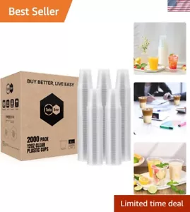 2000 Pack 12oz Plastic Cups,Clear Drinking Cups,Disposable Party Cups Bulk,Ho... - Picture 1 of 5
