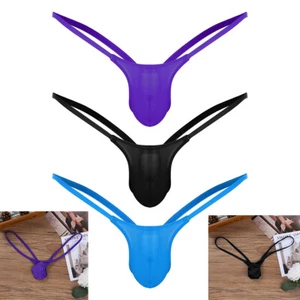 Hombres Mini Cuerda G Tanga Tanga Bulto Bolsa Bragas Micro Bikini Calzoncillos - Imagen 1 de 43